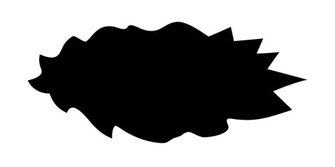 Irregular speech bubble silhouette