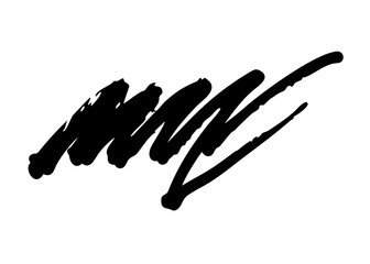 Fototapeta premium Bold black scribble with smooth curves