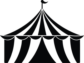circus tent black silhouette vector illustration,circus tent  icon © Silhouette Store12