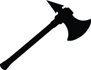ember axe black silhouette vector, axe black symbol