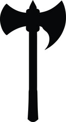 ember axe black silhouette vector, axe black symbol