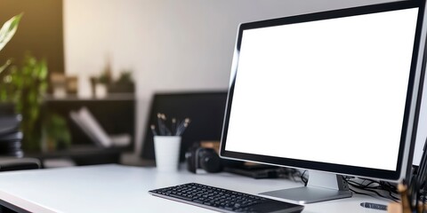 Desktop Monitor White Background