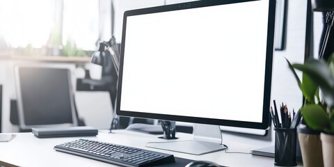 Desktop Monitor White Background