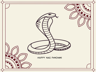 Hindu festival, happy Nag Panchami celebration background