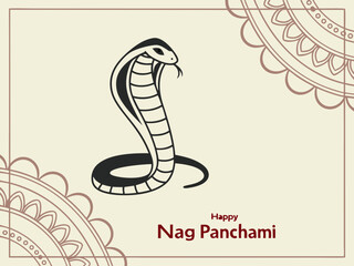 Hindu festival, happy Nag Panchami celebration background