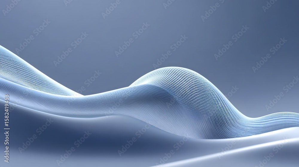 Poster elegant abstract waves and lines in monochrome design.