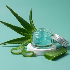 Organic Aloe Vera Gel: Natural Skincare Product with Fresh Plant Extracts