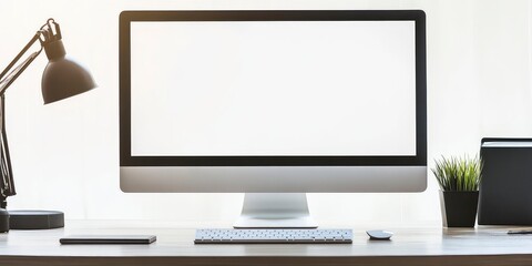 Desktop Monitor White Background