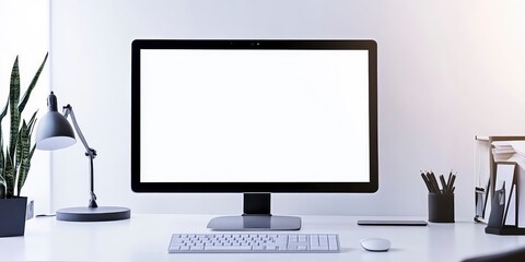 Desktop Monitor White Background