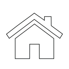Web Home Flat Line Art Icon - Modern App & Website Symbol on white background