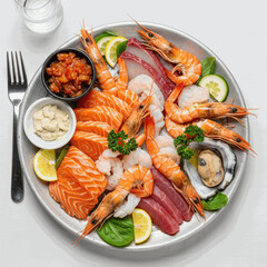 grilled shrimps with lemon