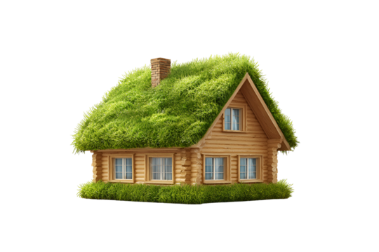 EcoFriendly Green Roof Log Cabin Home Design Sustainable Living