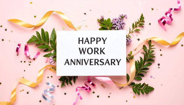 Happy work anniversary card