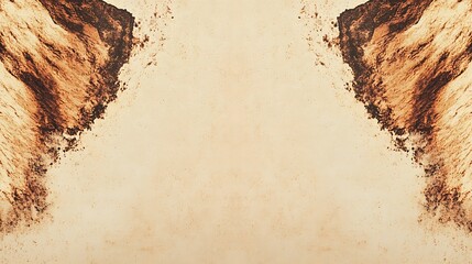 Abstract symmetrical pattern on antique paper