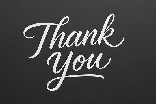 Thank you card design template gratitude appreciation message calligraphy