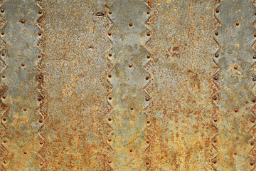 Detailed Rusty Metal Texture with Zigzag Pattern and Corrosion Marks