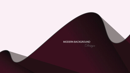 Red maroon abstract background vector design. Maroon background with curved shape design. Suit for banner, backdrop, poster, brochure, card, invitation, presentation, etc