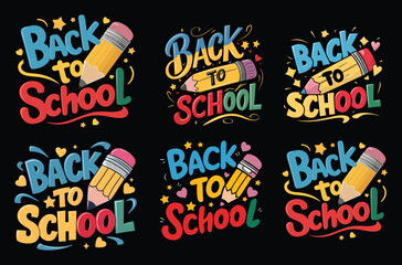Obraz premium Back to School Pencil Designs education learning