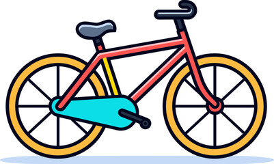 Fototapeta premium Vibrant Bicycle Icon: A Symbol of Eco-Friendly Travel and Active Lifestyle