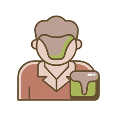 dentist icon minimal design (1) Colored Outline Icon Symbol Pictogram Outline