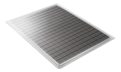 A low-profile electric underfloor heating foil for use beneath laminate flooring in a residential living room, designed to distribute heat evenly.