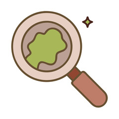 magnifying glass  icon minimal design Colored Outline Icon Symbol Pictogram Outline