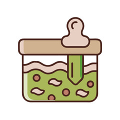 serum icon minimal design Colored Outline Icon Symbol Pictogram Outline