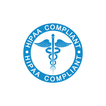 HIPAA Compliance circle icon isolated on white background