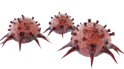 Microscopic virus cells concept with abstract biological shapes and cellular structures isolated on white background
