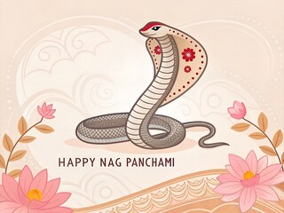 Hindu festival, happy Nag Panchami celebration background