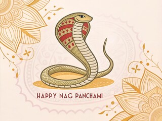 Hindu festival, happy Nag Panchami celebration background