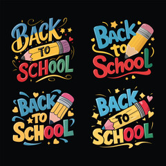 Back to school pencil design education learning