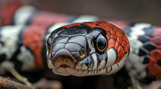Vibrant Milk Snake Close-Up Nature's Colorful Reptile