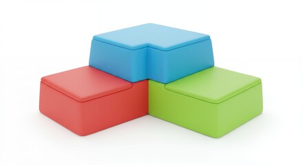 Obraz premium Colorful play steps for toddlers