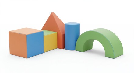 Colorful soft play blocks for children