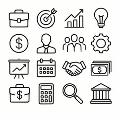 set of business and finance  icons