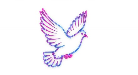 Obraz premium Dove in flight graphic illustration