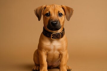 Obraz premium Puppy Relaxing with an Elegant Necklace