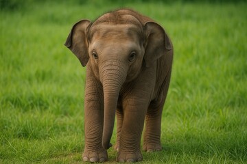 Obraz premium Juvenile pachyderm from Asia