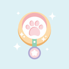 Playful vector cartoon illustration of a cute baby animal with pink flowers and hearts for a fun birthday greeting card design