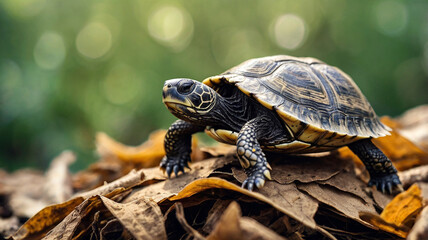 Obraz premium turtle on forest