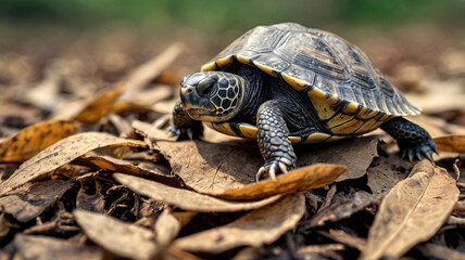 Obraz premium baby turtle beside the river