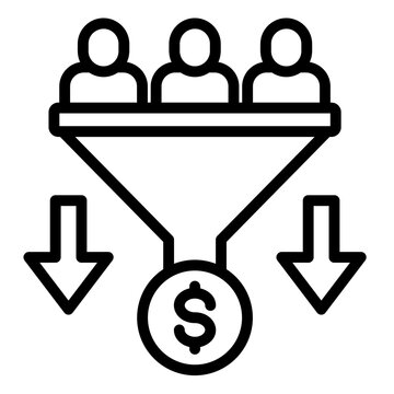 Marketing Funnel  Icon Element For Design