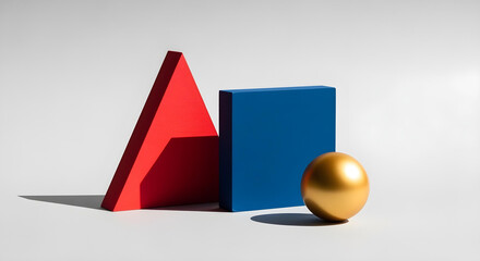 geometric shapes on a light background