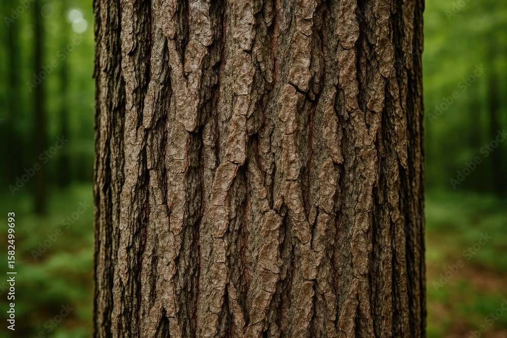 Poster tree trunk surface showcasing natural bark patterns in a woodland setting