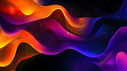Abstract wavy shapes in vibrant colors (4)