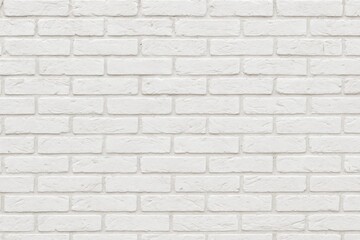 Obraz premium Plain white wall with brick texture as background