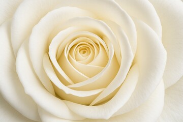 Detailed close-up of a white rose flower