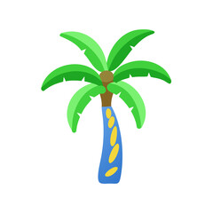 palm tree with green leaves