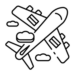 This Airplane icon is suitable for Indonesia Independence Day, etc